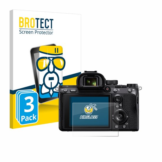 BROTECT - Film de protection d'écran pour Sony Alpha 7 III / 7R II / 7S II - Film de protection en verre transparent (3 pièces)