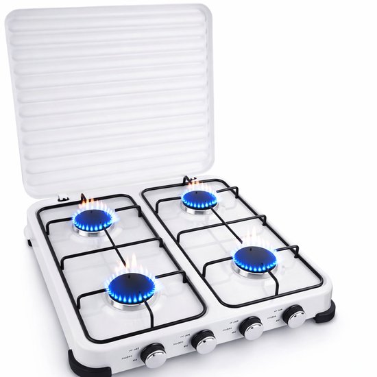 SMH LINE Réchaud Gaz Camping 227g - 1 Feu 2.2kW Piézo - Cuisinière Portable Avec Mallette Pour Pique-Nique & BBQ