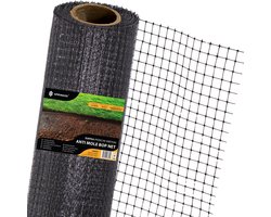 Springos Mollengaas | Mollenbestrijding | Mollennetten | 1x 25 m | 30g/m2 | Zwart