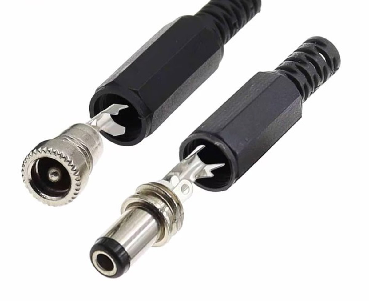 DC plug 2.1 x 5.5 set female/male - Kabel aansluiting - Outboard Breda