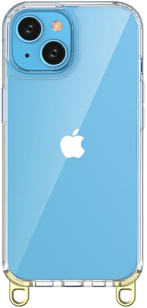 Mobigear Hoesje geschikt voor Apple iPhone 15 Telefoonhoesje Hardcase | Mobigear Bungy Backcover | iPhone 15 Case | Back Cover - Goud