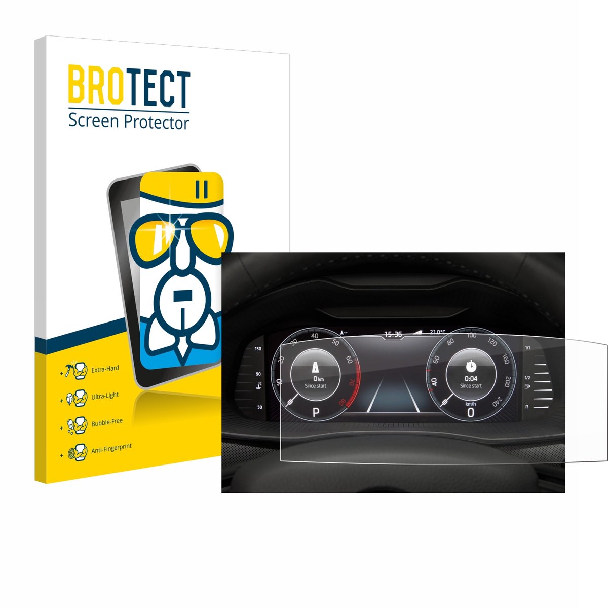 Screenprotector voor Skoda Virtual Cockpit 10.25" Beschermglas transparant
