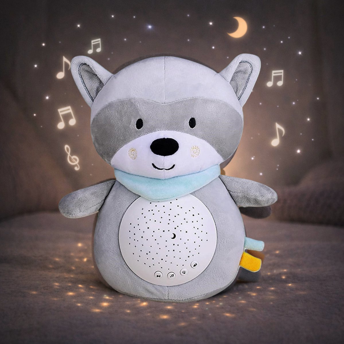Sterren Projector voor Kinderen - White Noise Knuffel Baby Speelgoed 0-6 maanden - Sterrenhemel Projector - Kraamcadeau Jongens en Meisjes - Babyshower cadeau - Baby Cadeau