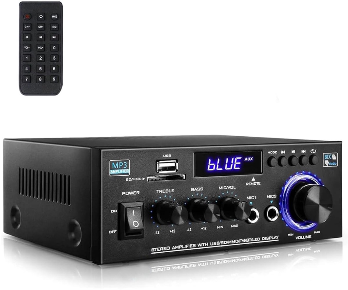 Swiphi® Stereo Versterker - Audioversterker - Bluetooh - 600W