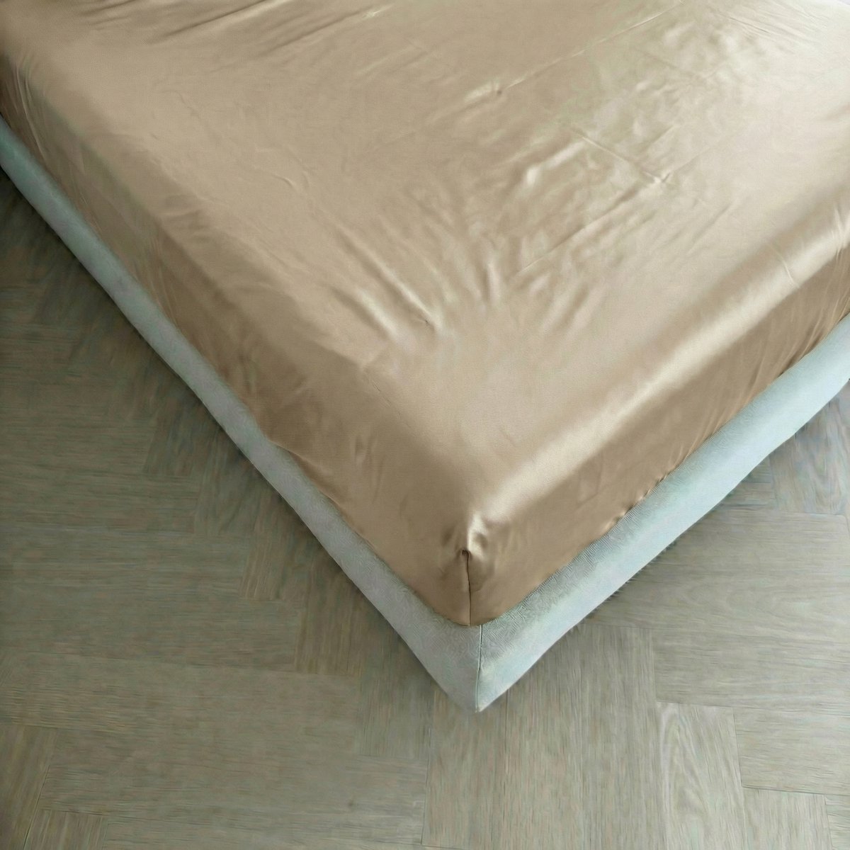 kayori Saya Hoeslaken Katoensatijn - 90x200cm - Matrasdikte 35cm - Luxe & Zacht - Biologisch Katoen - Zand - 90x200 - Eenpersoons - Biologisch Katoen - Zand