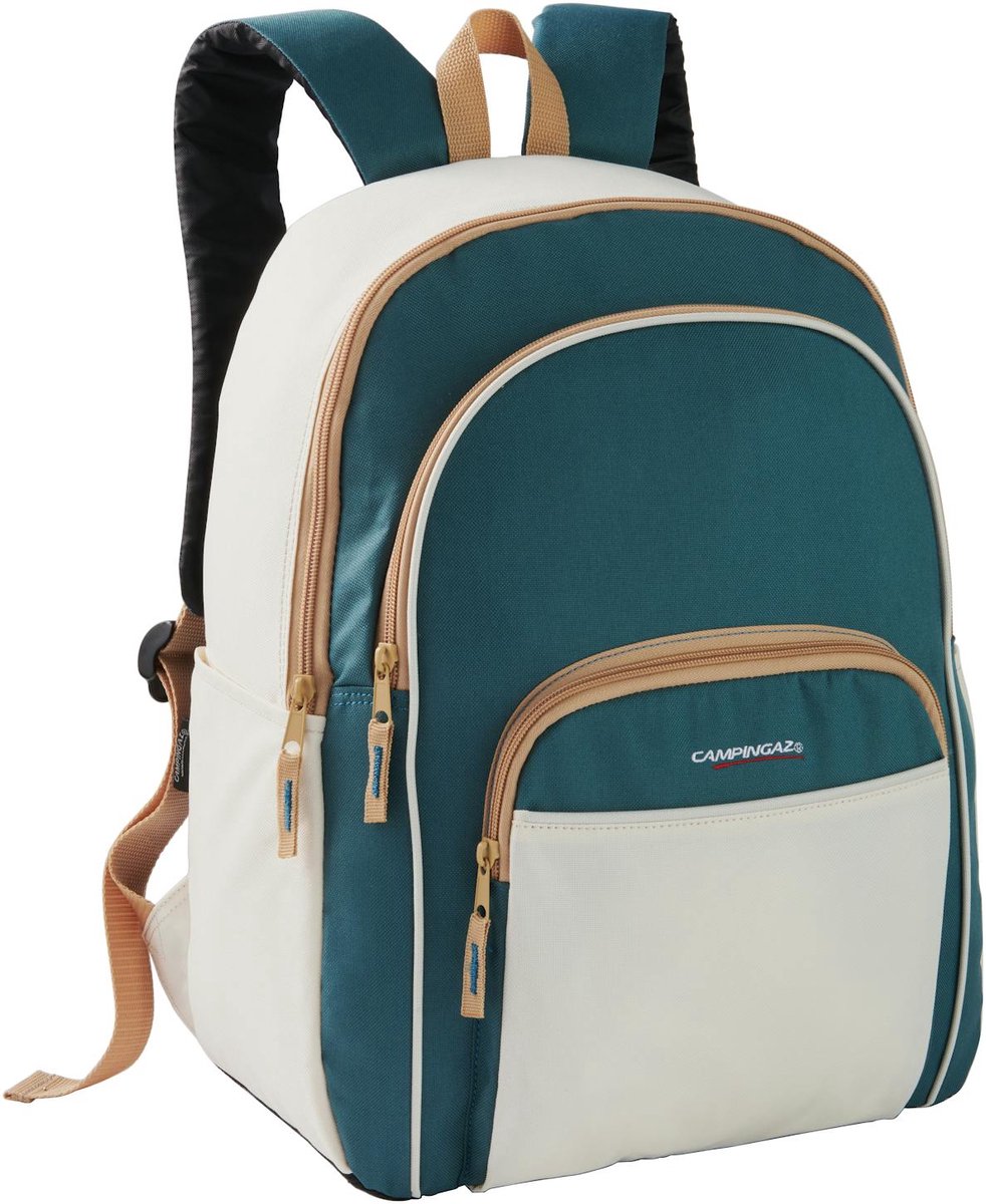 Campingaz Fold'N Cool Backpack 20L Koeltas – Stijlvol en praktisch – Antibacteriële voering - groen/beige/wit