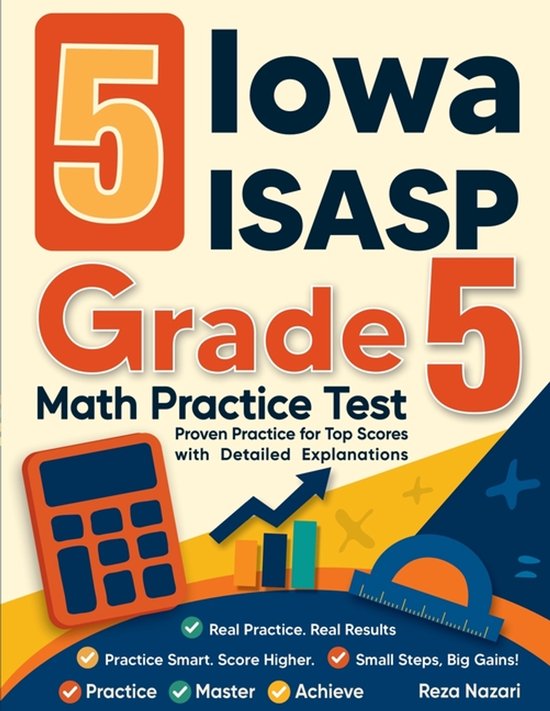 5 Iowa ISASP Grade 5 Math Practice Tests - cover