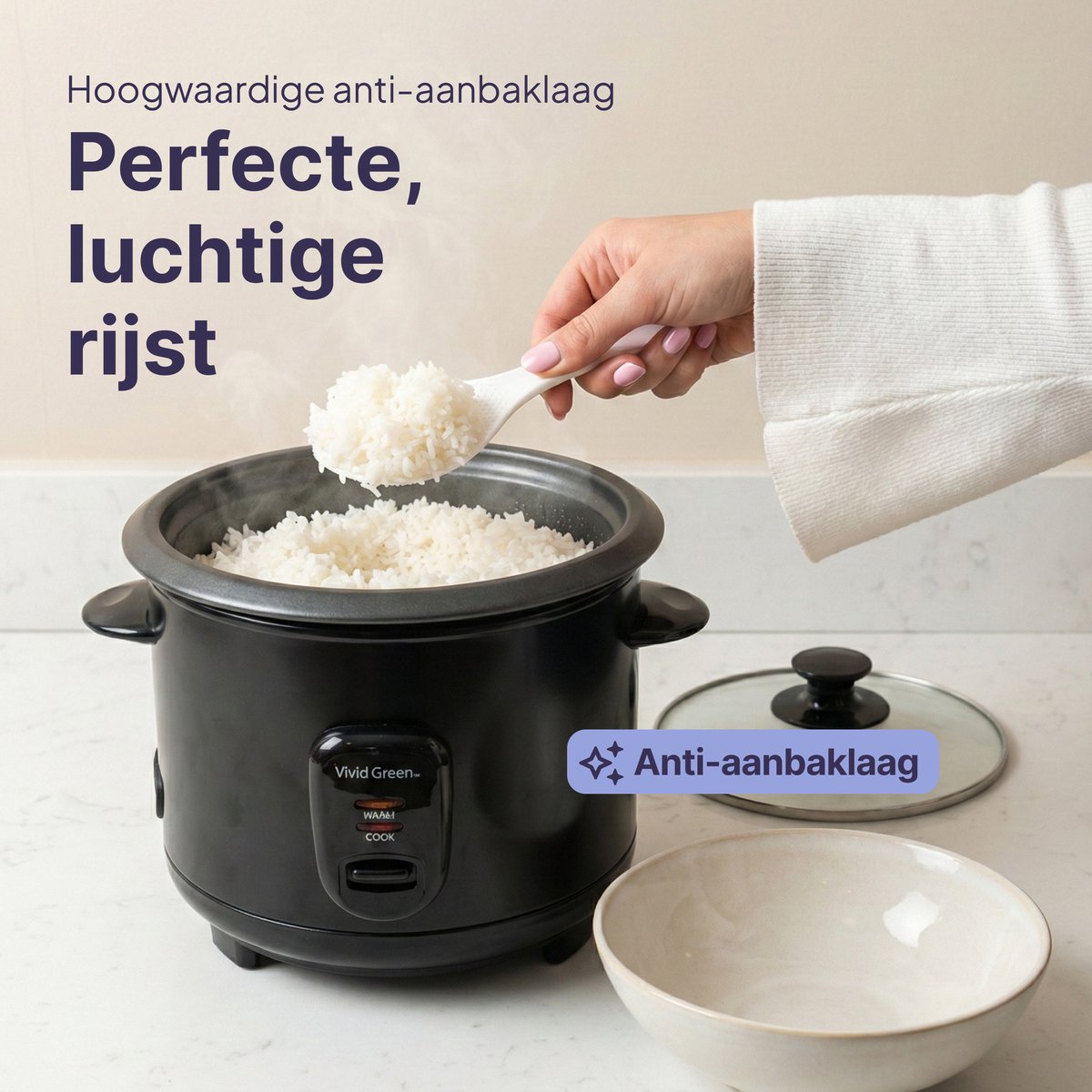 Vivid Green Rijstkoker 1.5L thumbnail 5