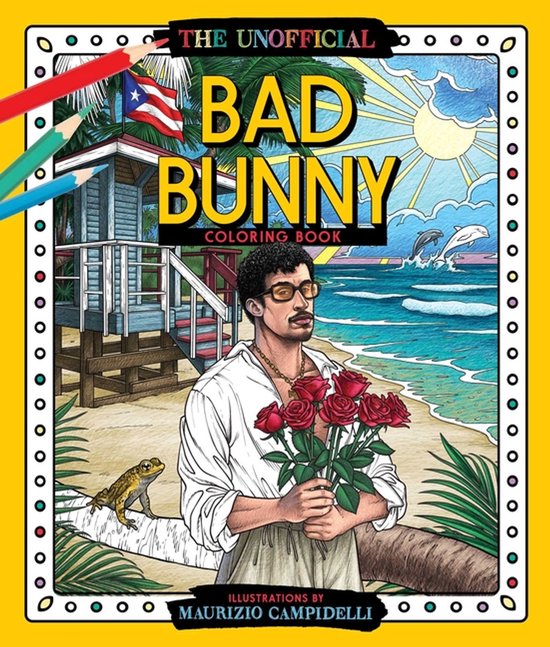 The Unofficial Bad Bunny Coloring Book - cover