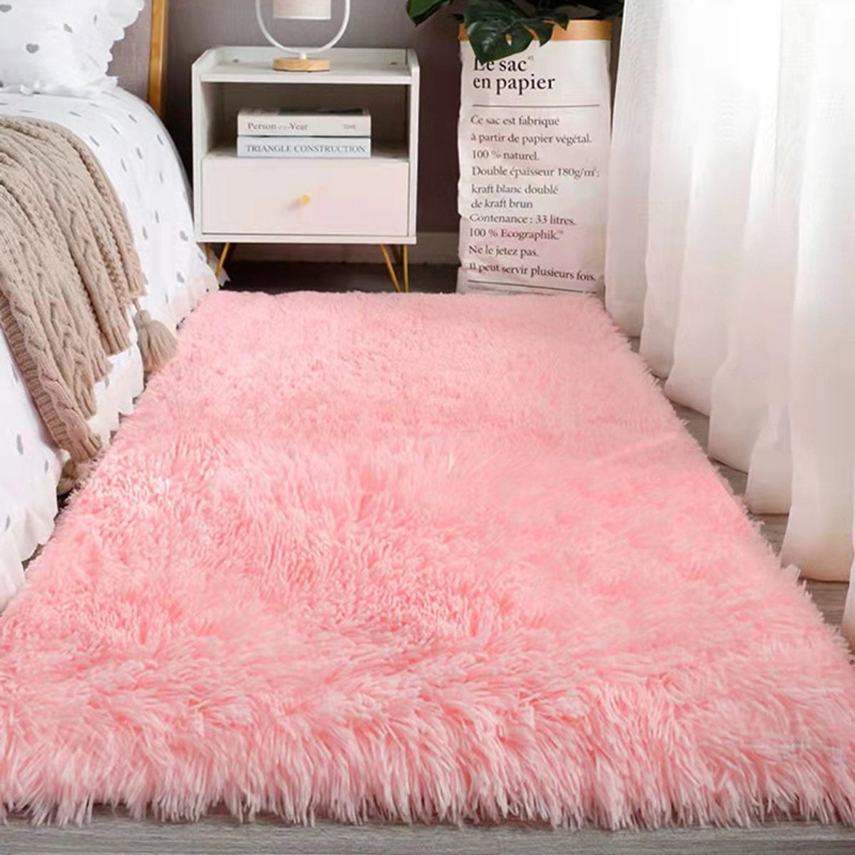 Wasbaar/machinewasbaar/pluche tie-dye tapijt 80*160CM Roze