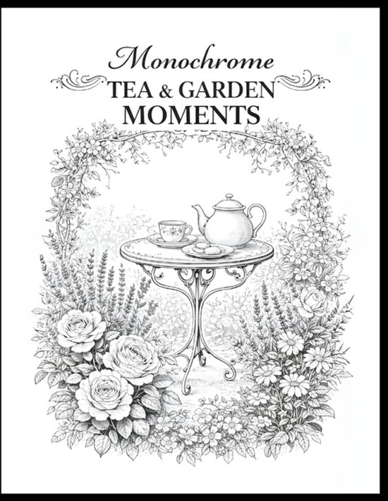 The Monochrome Garden Coloring- Monochrome Tea & Garden Mome ... - cover
