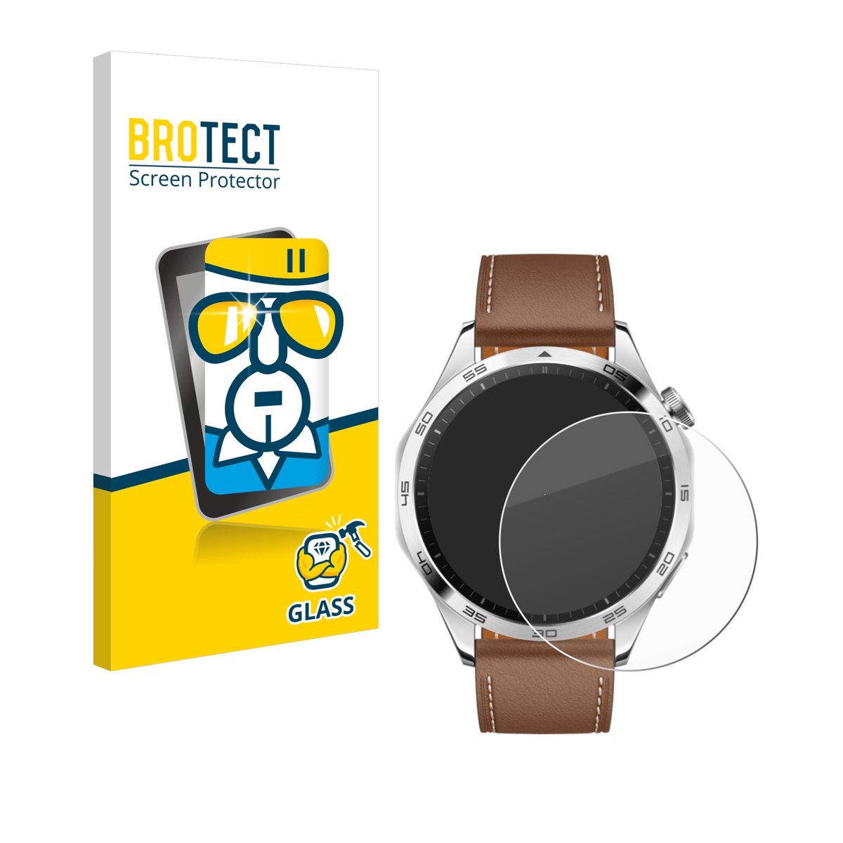 BROTECT - Glas Screenprotector voor Huawei Watch GT 4 (46mm) - Gehard Beschermglas 9H