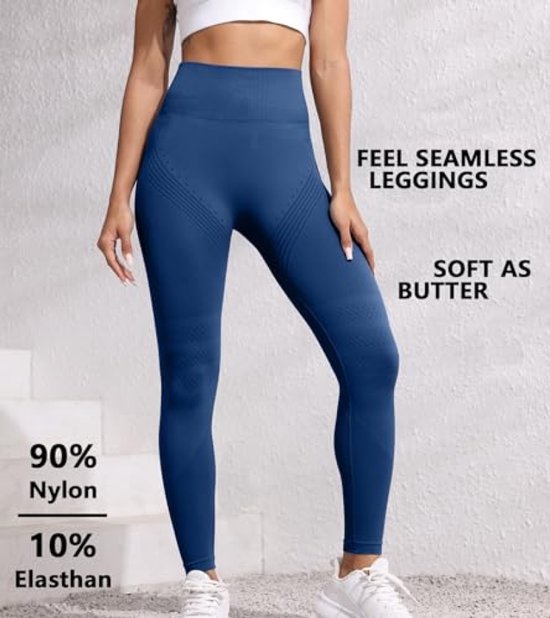 Vormgevende sportlegging dames - Hoge taille compressiebroek voor fitness en yoga — afbeelding 4