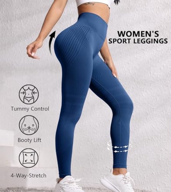 Dames sportlegging met hoge taille - vormgevend en ondersteunend voor training — afbeelding 2