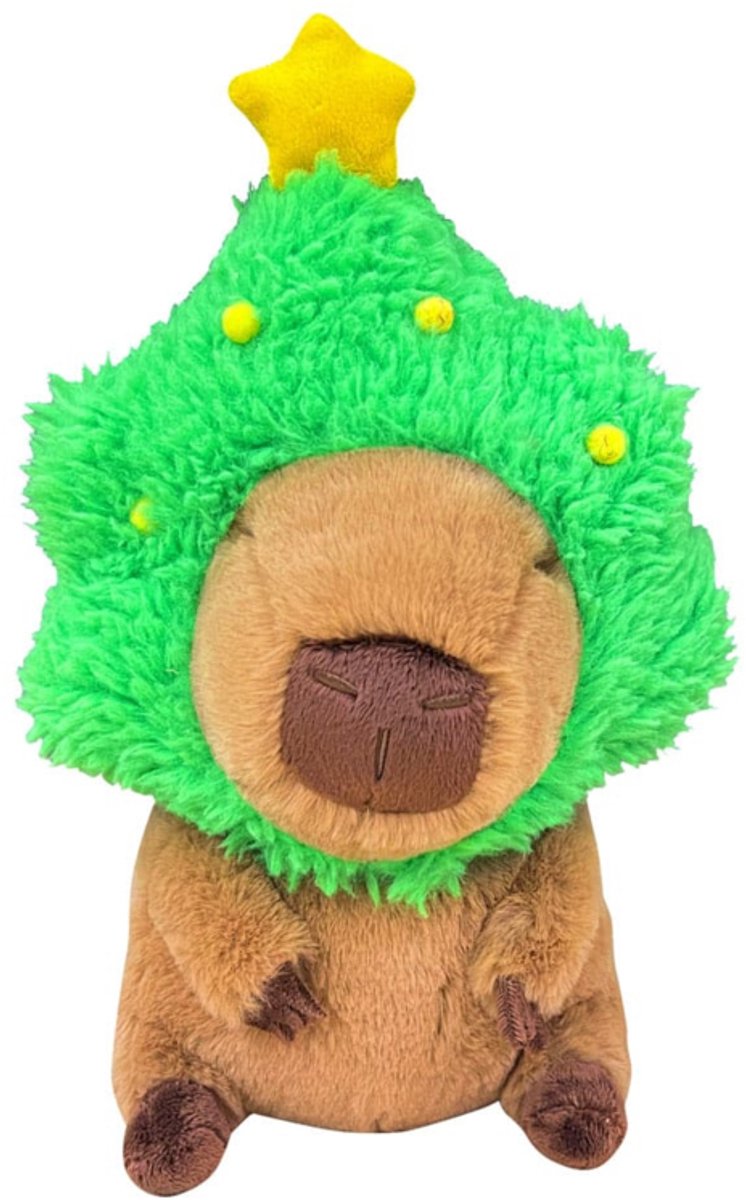 Capybara Plush Figure Capybara with Christmas Tree 32 cm