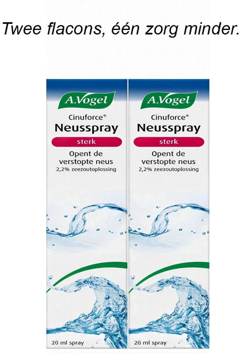 A.Vogel Cinuforce Neusspray Sterk - 2 x 20 ml - Voordeelverpakking