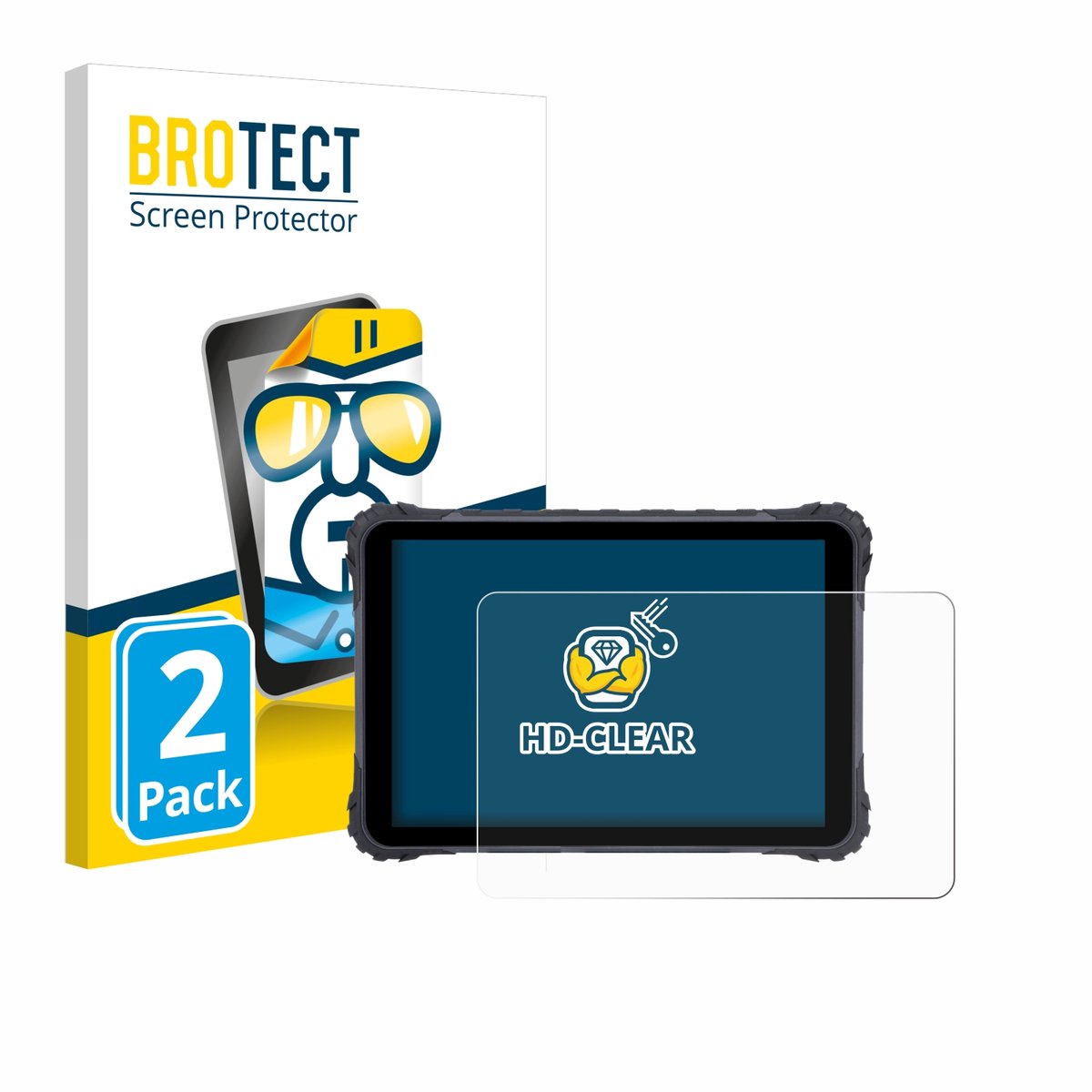 BROTECT - Screenprotector voor Topicon MDT865 - Folie Beschermfolie transparant 2 Stuks