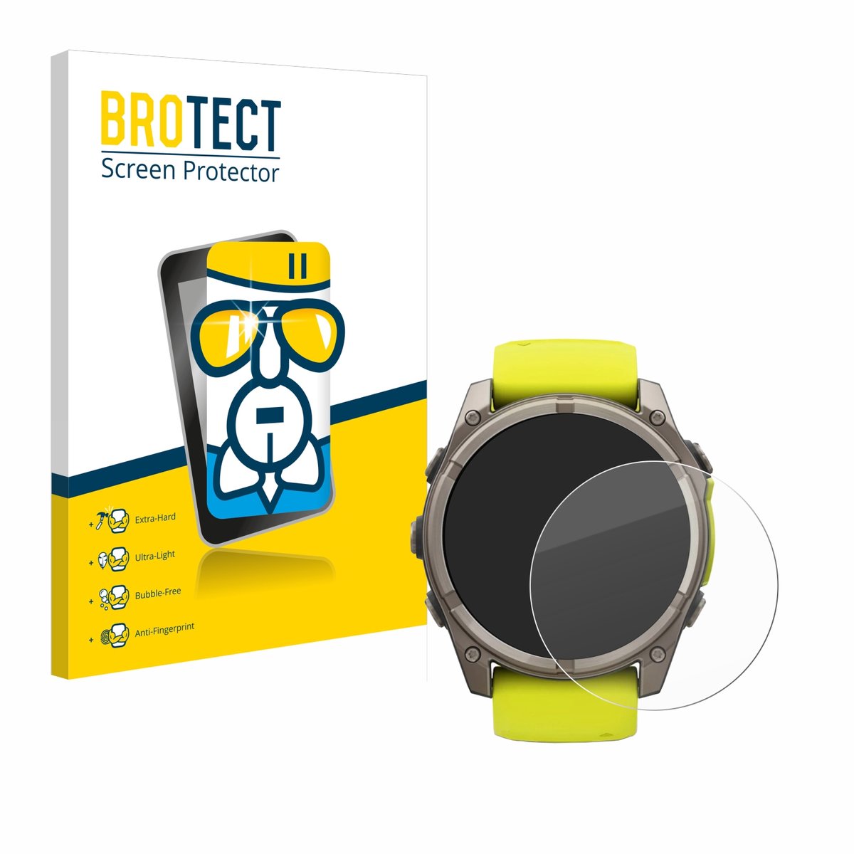 Screenprotector voor Garmin Fenix 8 Solar (51 mm) Beschermglas transparant