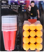 Lifetime Beer Pong Starterset - Drankspel met 24 bekers en 24 ballen - 48-delig