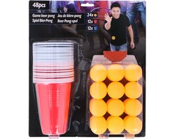 Lifetime Beer Pong Starterset - Drankspel met 24 bekers en 24 ballen - 48-delig