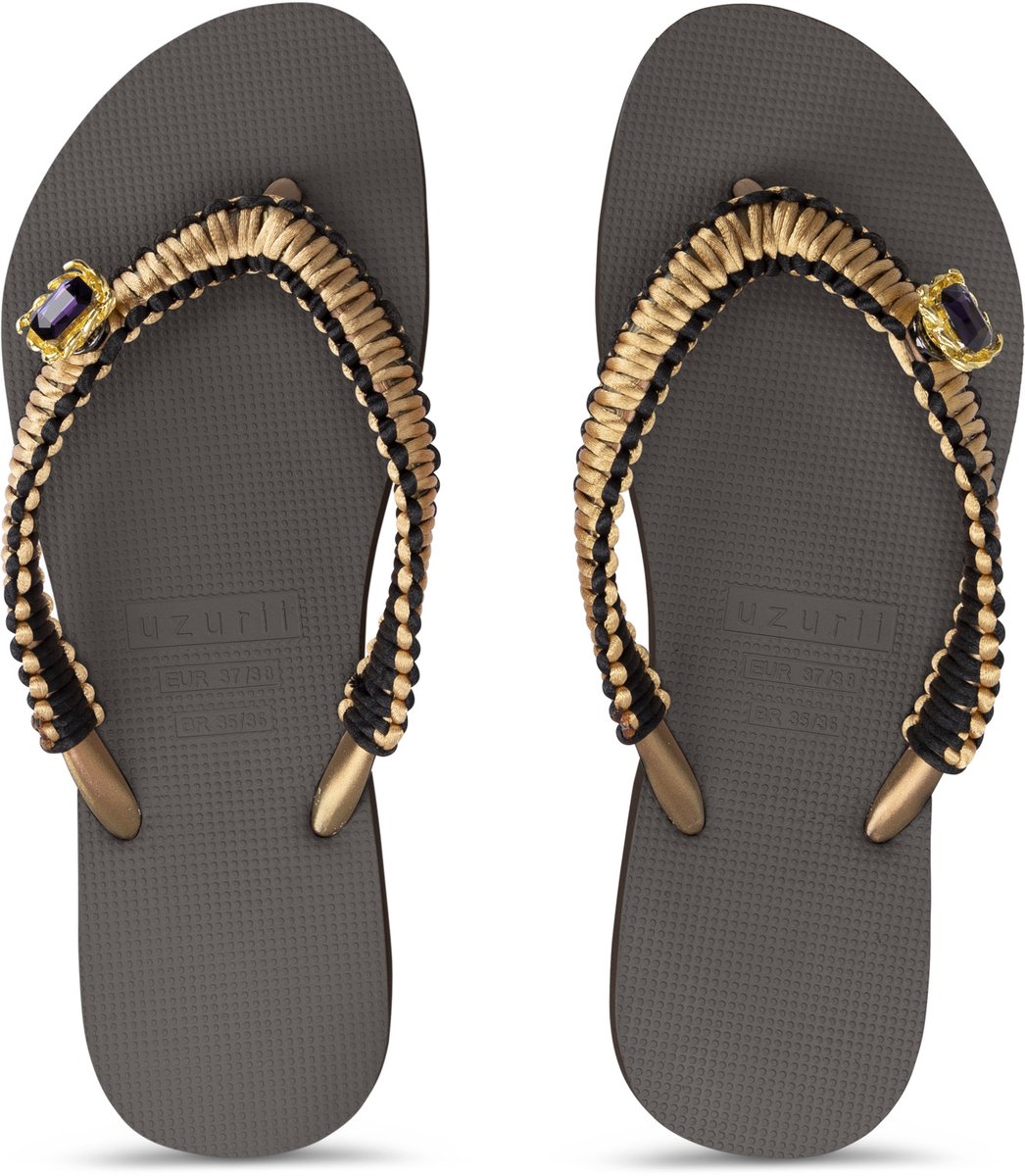 Uzurii | Teenslippers | Dames | Koffie | Maat 37/38