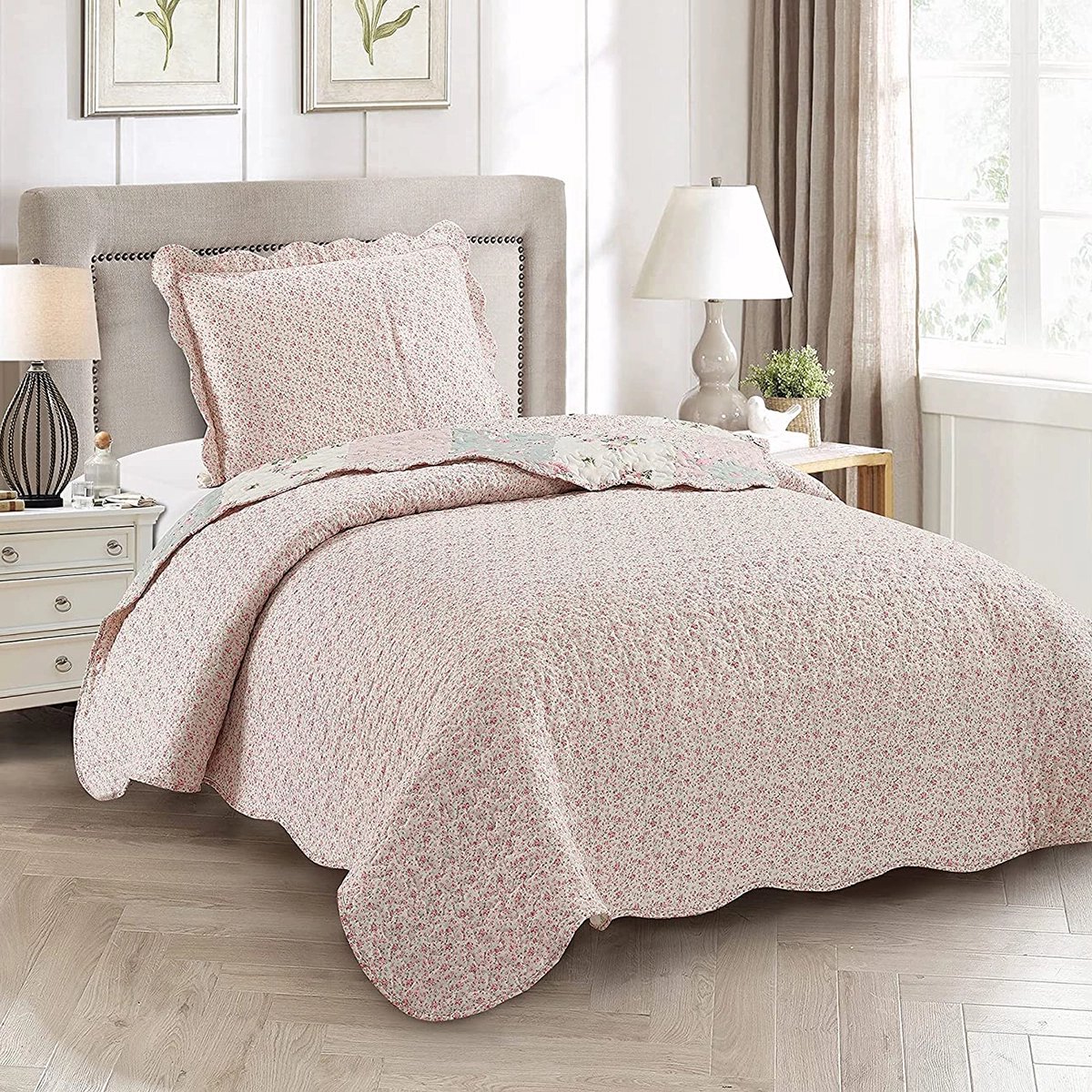 Lavandoux - Bedsprei - Quilt - Rosebud - 160x220cm - 1-persoons - Roze — cadeau in Wonen & Interieur - foto 5