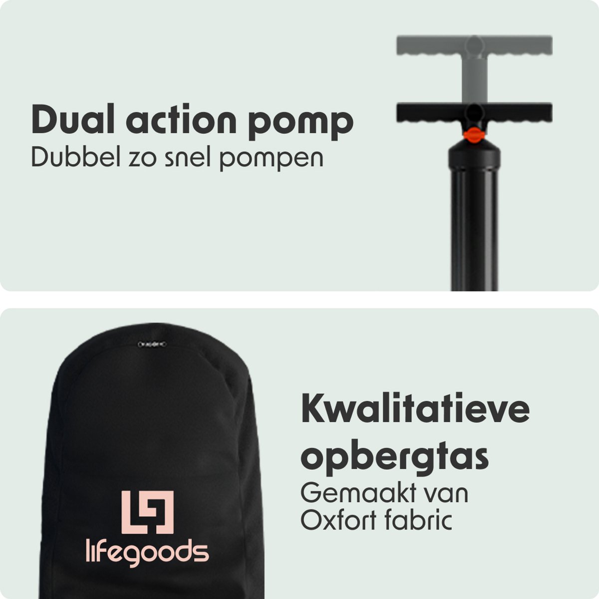 LifeGoods PaddlePro SUP Board - Opblaasbaar Paddle Board - Complete Set - Max. 150KG - 320x81cm - Tropical Roze – foto 6
