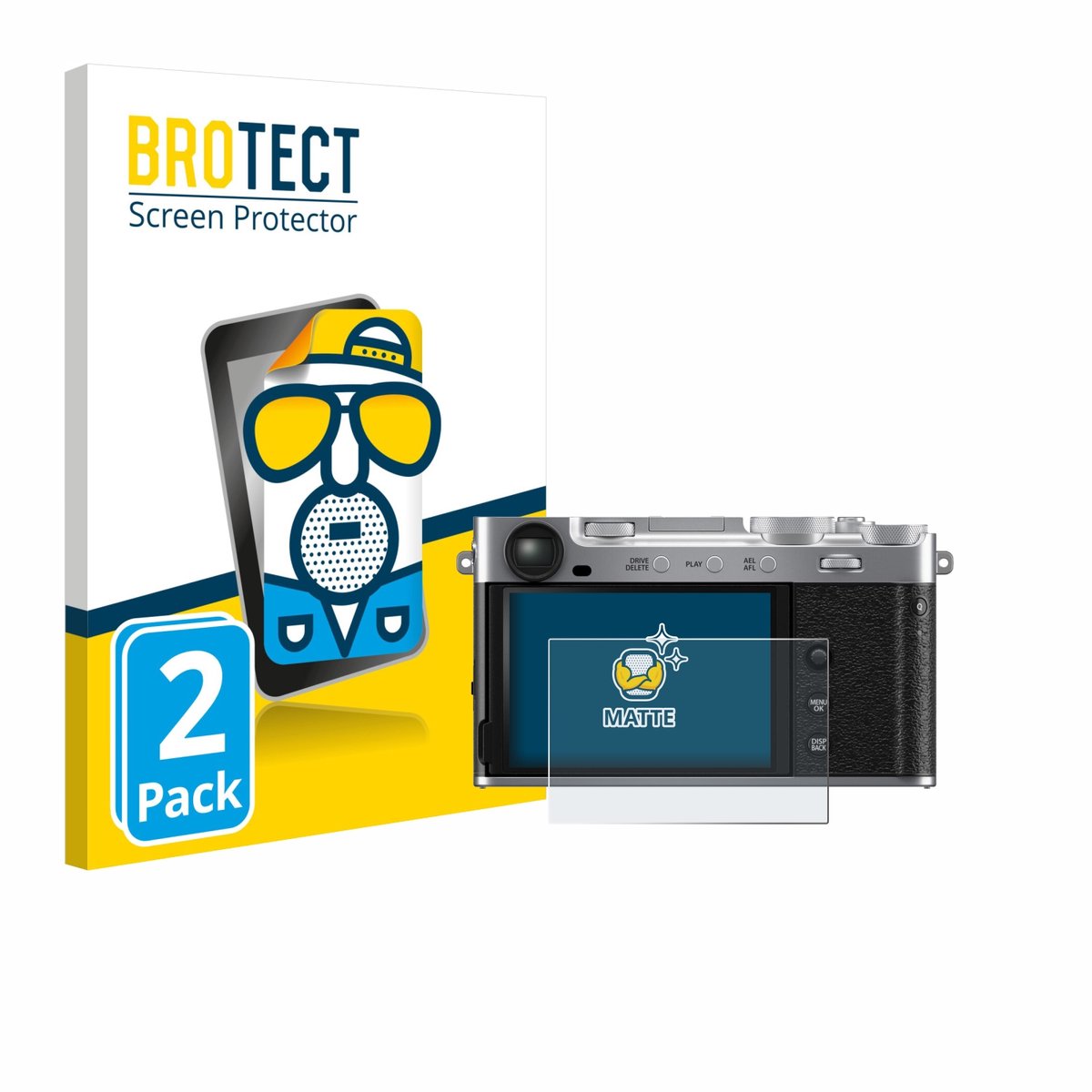 BROTECT - Screenprotector voor Fujifilm X-E5 - Folie Beschermfolie matte 2 Stuks