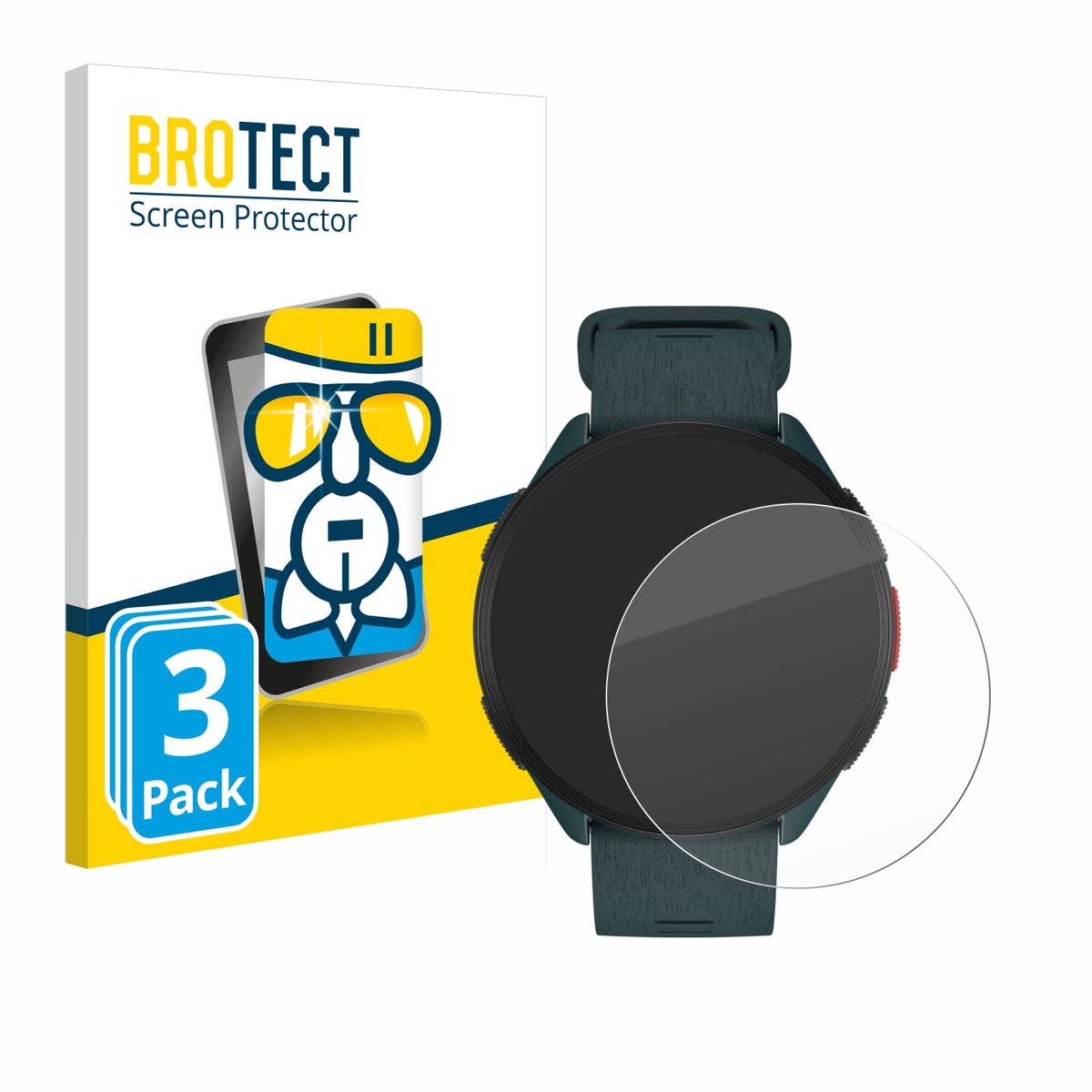 Screenprotector 3 Stuks voor Polar Pacer Beschermglas transparant