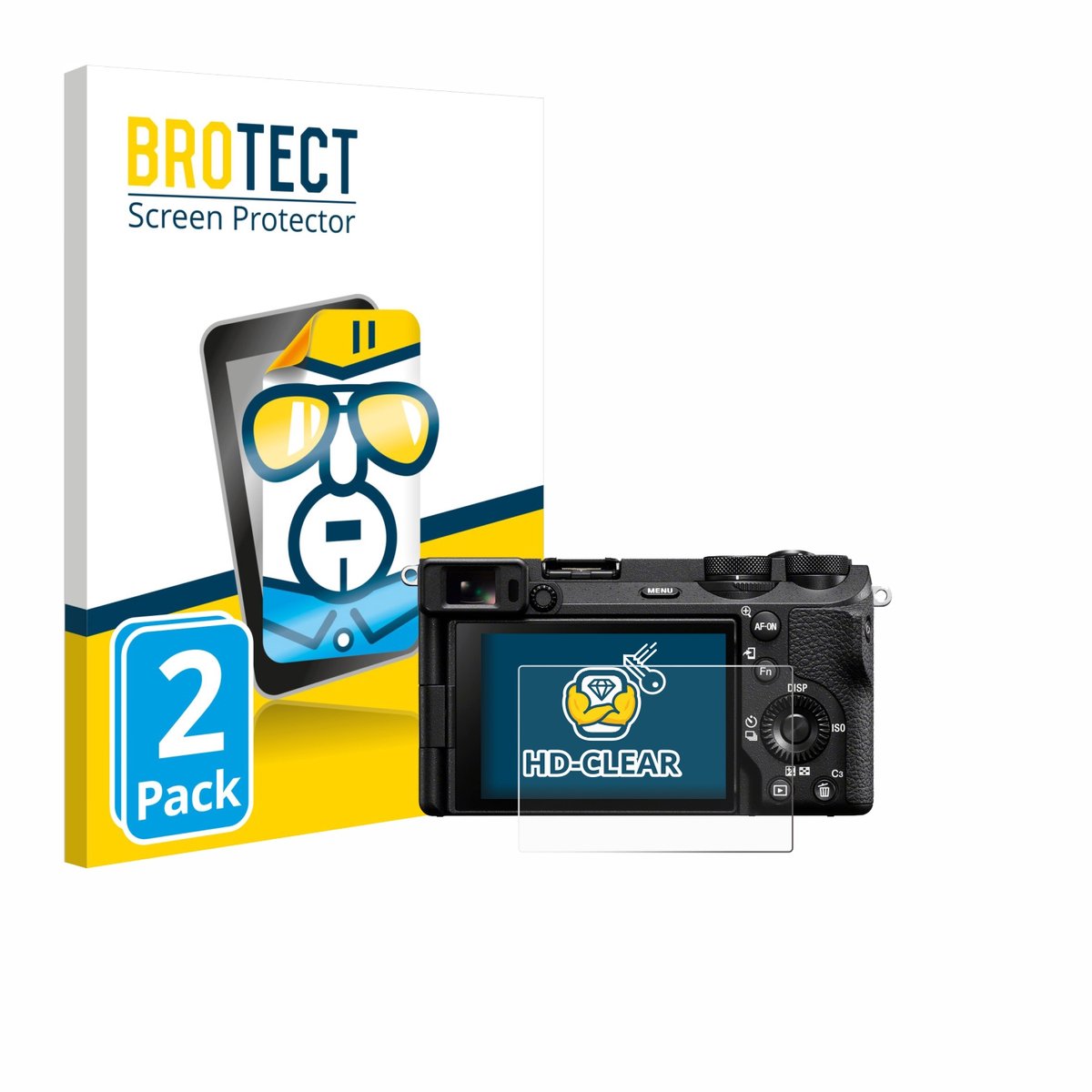 BROTECT - Screenprotector voor Sony Alpha 6700 - Folie Beschermfolie transparant 2 Stuks