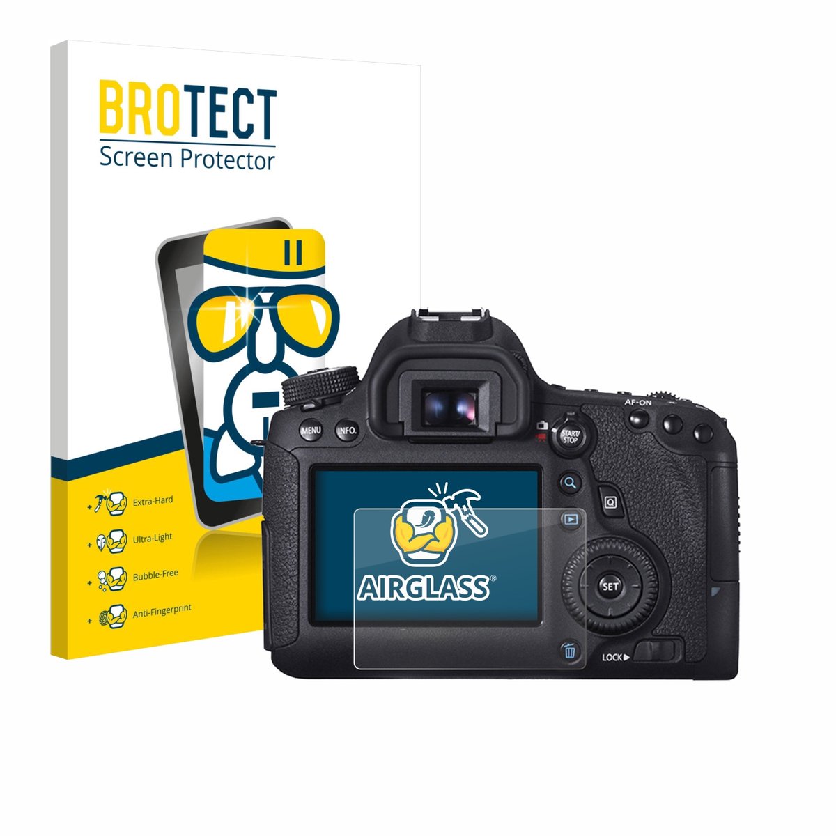 Screenprotector voor Canon EOS 6D Beschermglas transparant