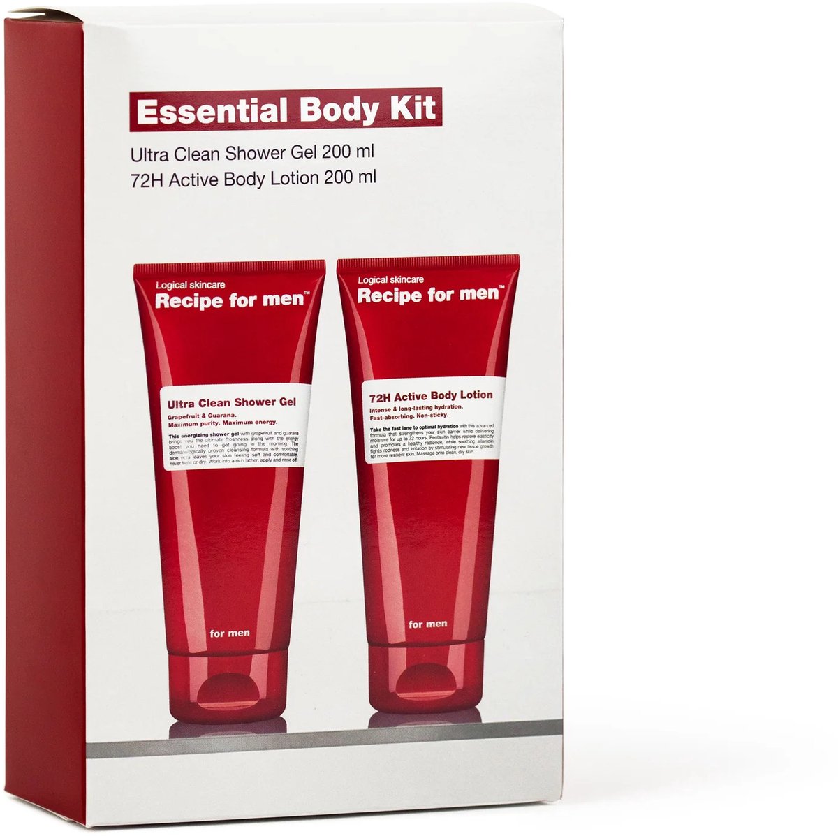 Recipe for Men - Essential Body Kit - Douchegel 200 ml en Body Lotion 200 ml