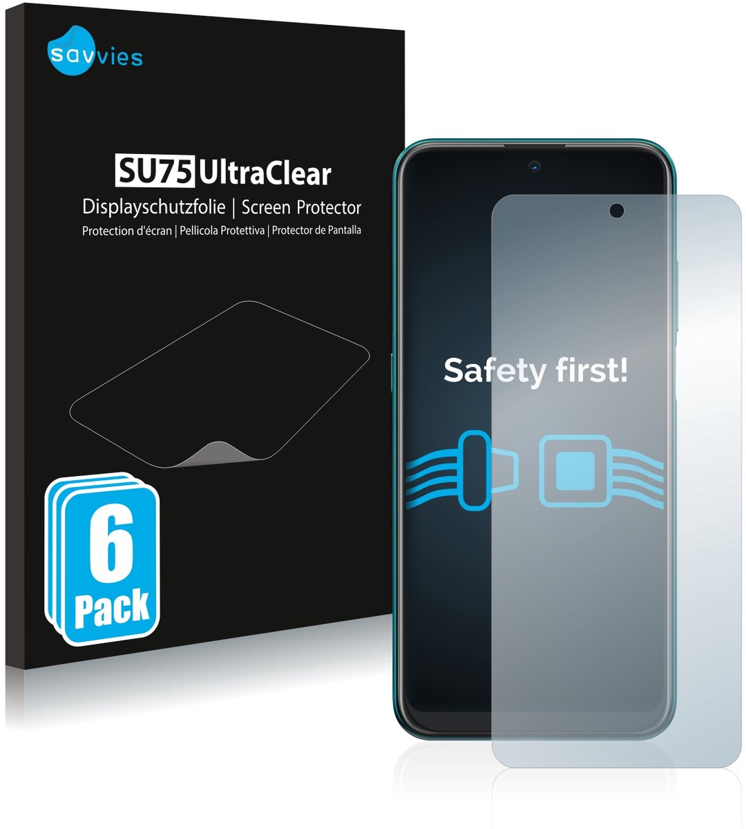 Savvies - Screenprotector voor Nokia X20 - Folie Beschermfolie transparant 6 Stuks