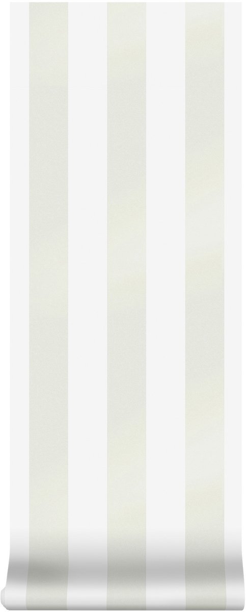 Laura Ashley Lille Pearlescent Stripe Behang - Streep - 10mx52cm - Wit