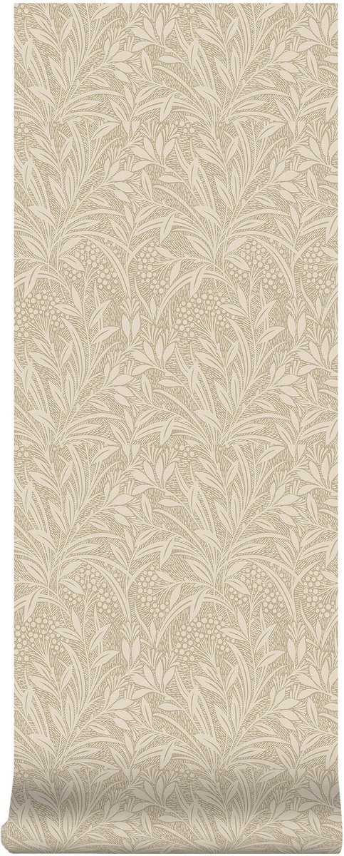 Laura Ashley Barley Behang - Planten - 10mx52cm - Beige
