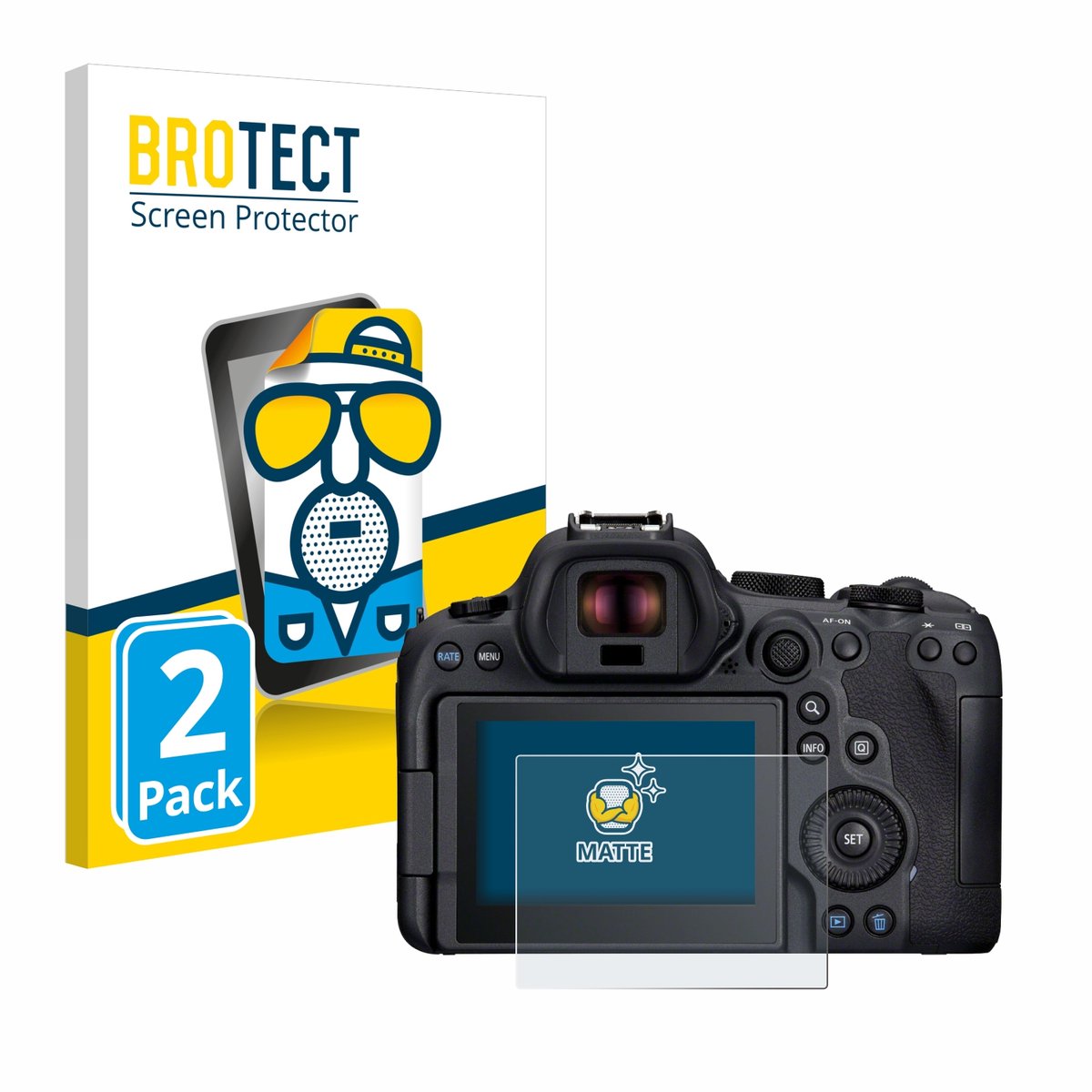 BROTECT - Screenprotector voor Canon EOS R6 Mark II - Folie Beschermfolie matte 2 Stuks