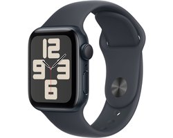 Apple Watch SE 2024 40mm Midnight Aluminium Case with Midnight Sport Band - M/L