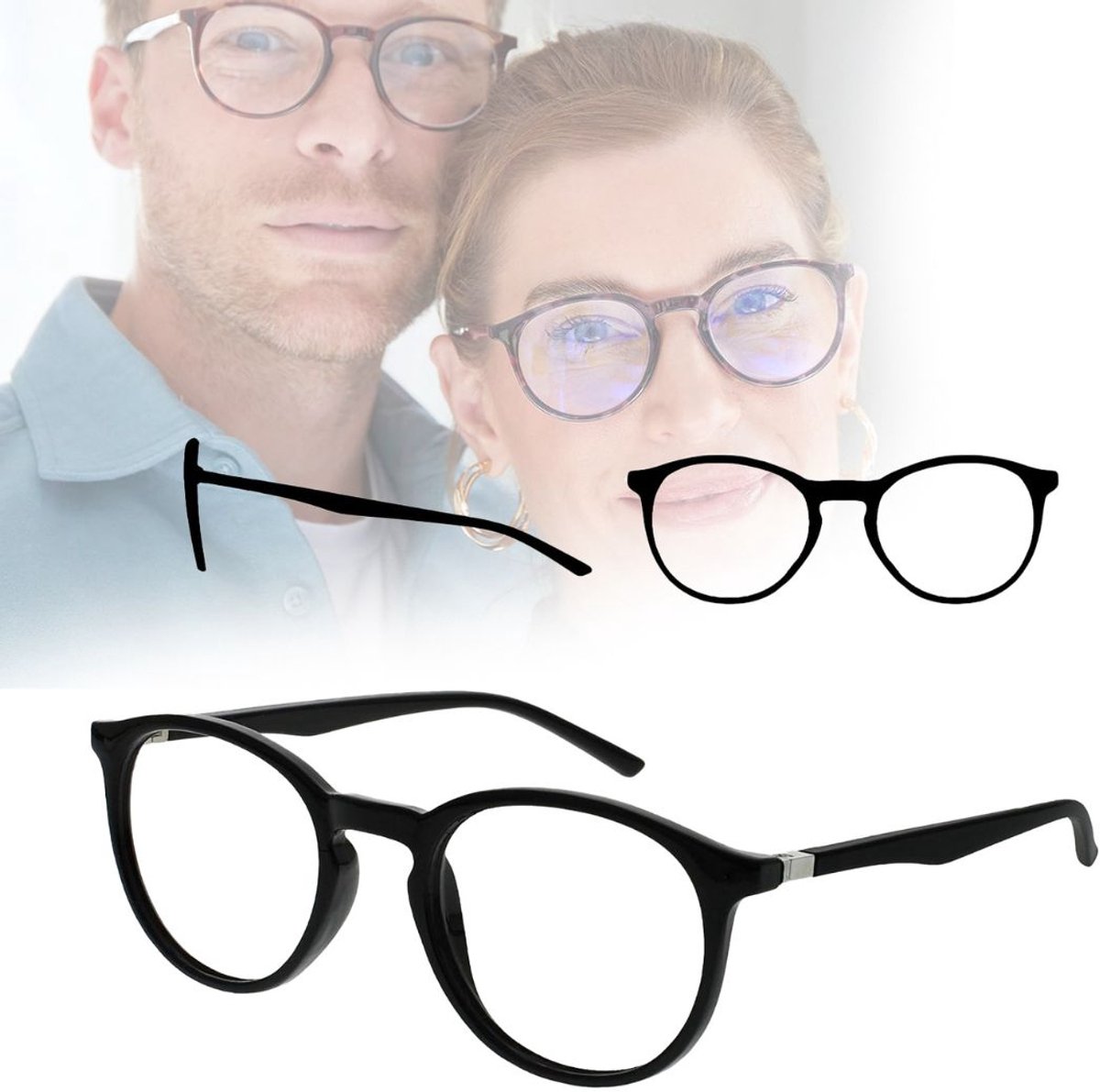 NBAP® Blauw Licht Bril Zonder Sterkte - Blue Light Glasses - Computerbril - Zwart