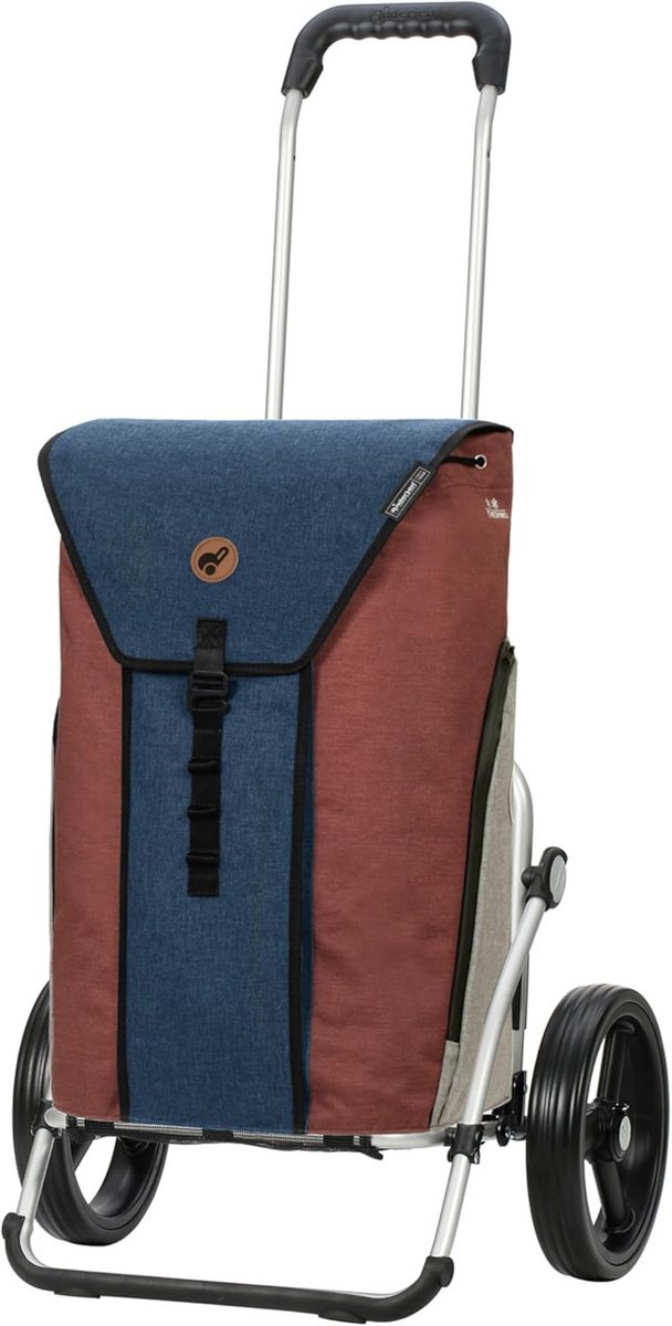 Stevige Shopper Trolley met Thermovak en Grote Inhoud - Blauw