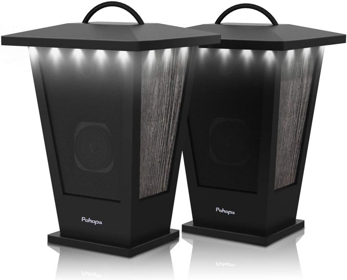 Draagbare Waterdichte Bluetooth Speaker - 2 Stuks - 20W Stereo Geluid - Ingebouwde LED Verlichting