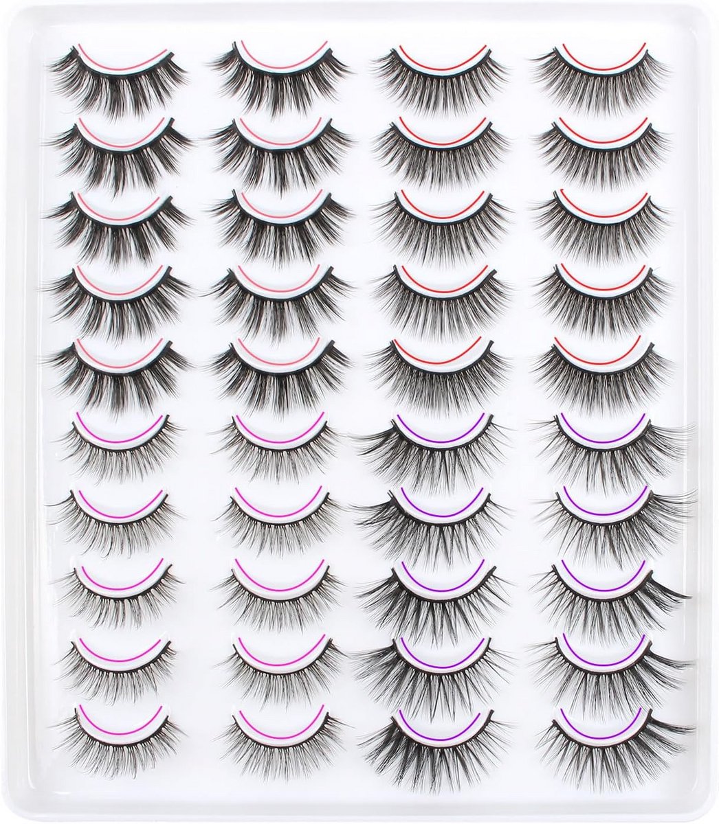 3D Cat Eye Nepwimpers Fluffy Faux Mink Herbruikbaar Natuurlijke Look Lichtgewicht