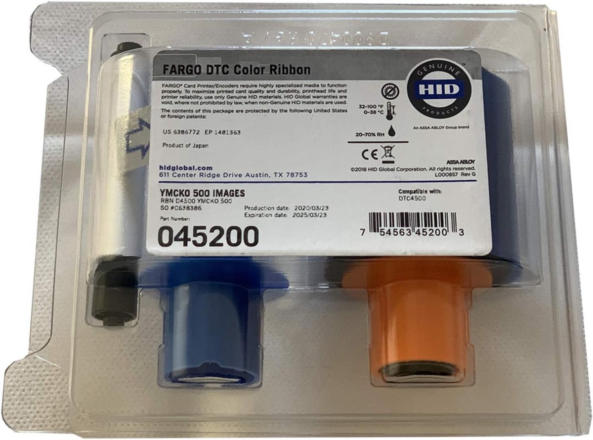 DTC-4500 Direct-to-Card Printer Ribbons voor Levendige Prints