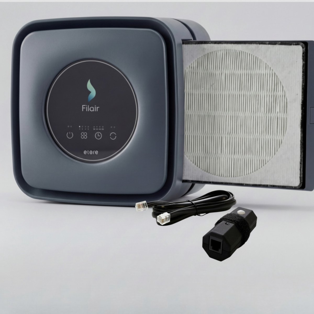 Filair Luchtreiniger - Met Print link - 3 in 1 filter - Luchtreiniger bij printer - Luchtzuiveraar met Hepa filter - Koolstoffilter - Magnetisch - Air Purifier - 30m² - Printer - Zwart — afbeelding 1