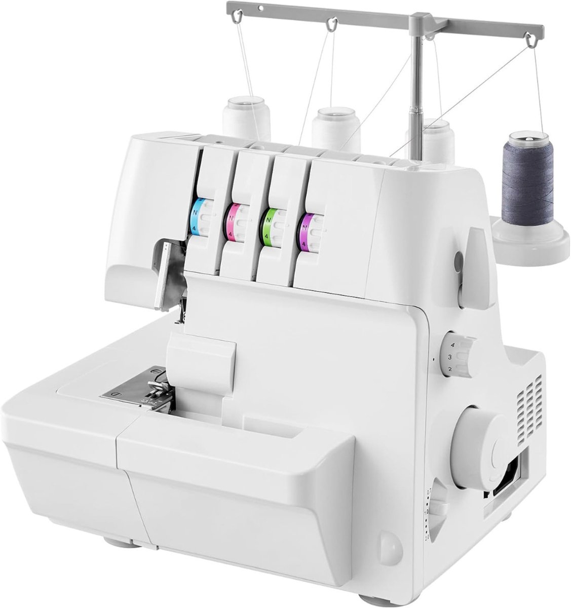 DVDSS® Overlock machine - 1250 steken per minuut - 2-3-4 draadvermogen - Naaimachine voor verschillende stoffen - Wit