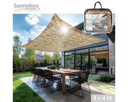 Schaduwdoek camouflage mocha 3x4 m