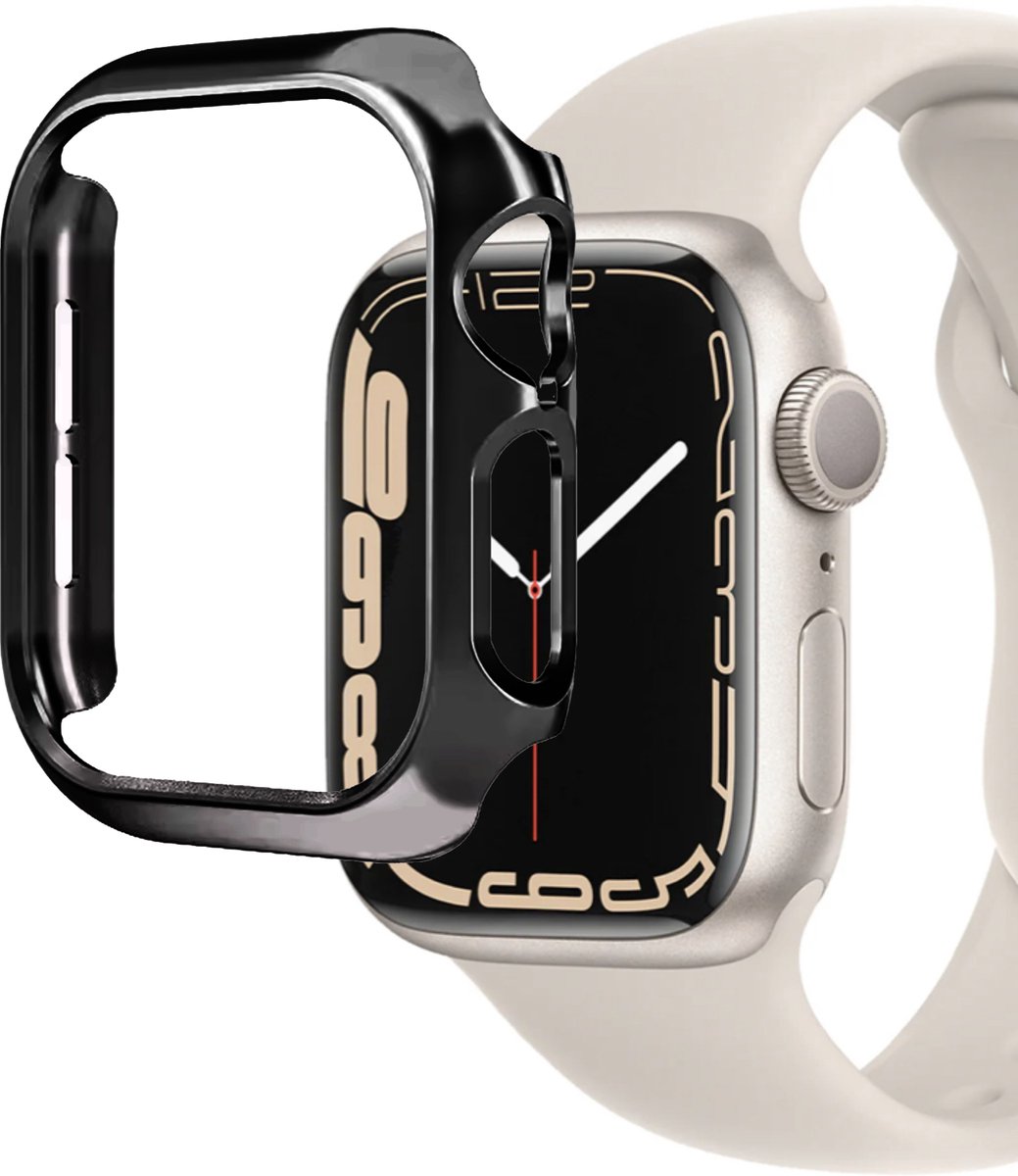 MY PROTECT - Bumper Hoesje Geschikt Voor Apple Watch 40mm - Bescherm Case - Zwart