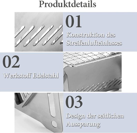 Opvouwbare BBQ - barbecue houtskool - Houtskoolbarbecues - Camping barbecues- Barbeque - Voor 1-2 Personen - Camping Picknick Outd van Merkloos — afbeelding 4