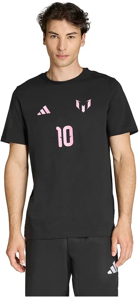 Adidas Messi Name&number Graphic T-shirt Met Korte Mouwen Zwart L Man