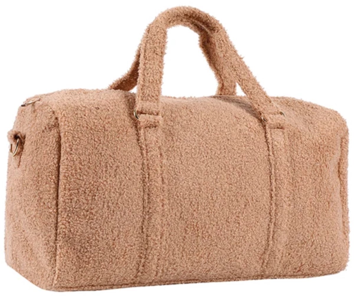 Teddy weekendtas beige (gepersonaliseerd)