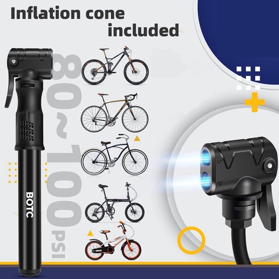 XLC Fietspomp (Hoge druk) voor E-Bikes Rood - Rijwielzaak Hamstra